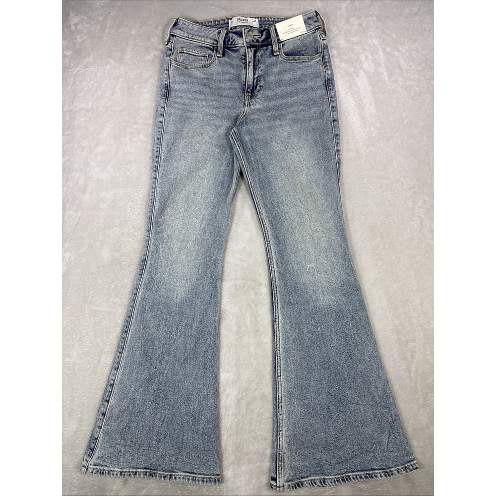 Hollister High Rise Flare Jeans Stonewash Size 28 Reg (28X31)